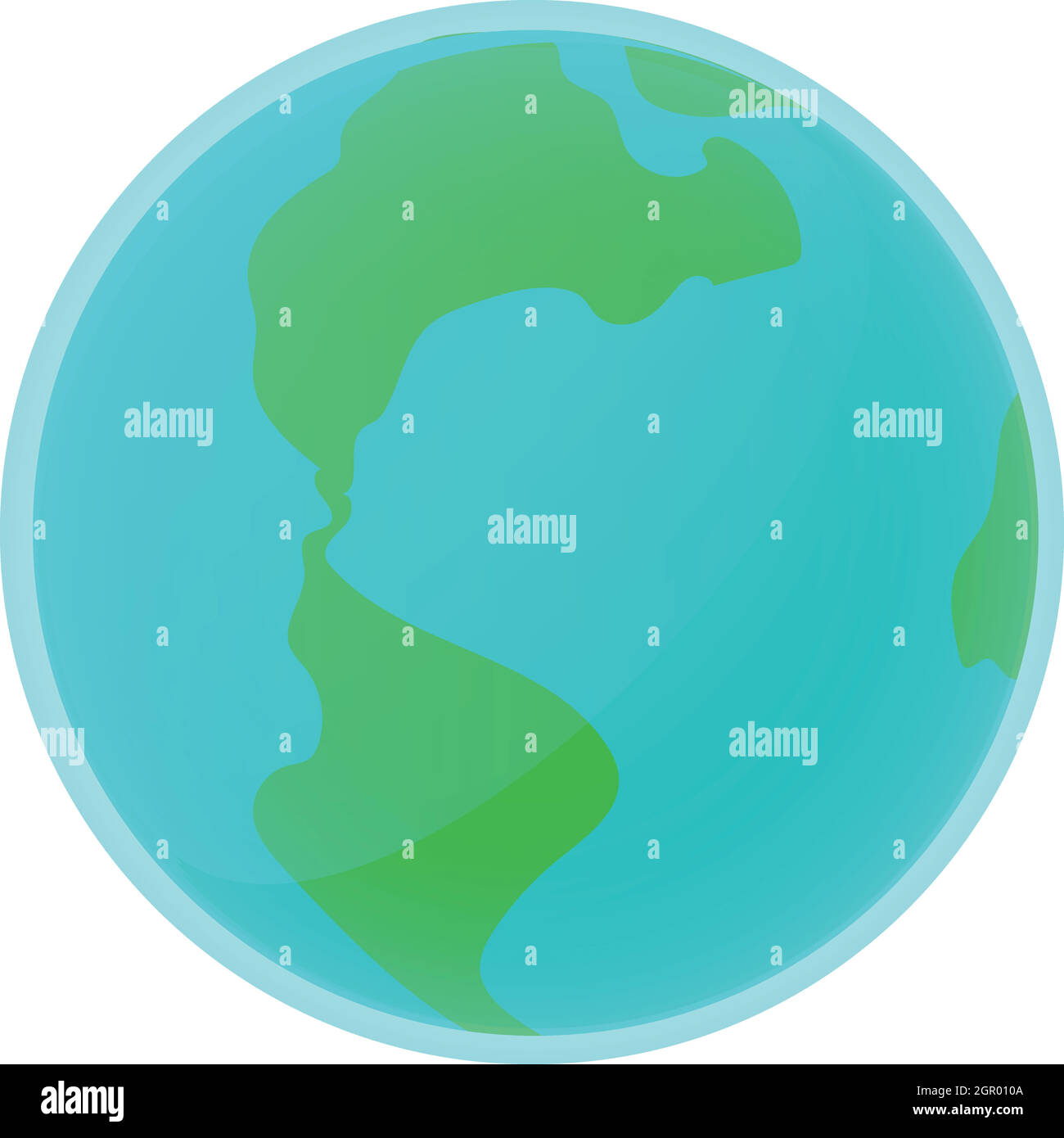 L'icône de la terre dans un style cartoon Illustration de Vecteur