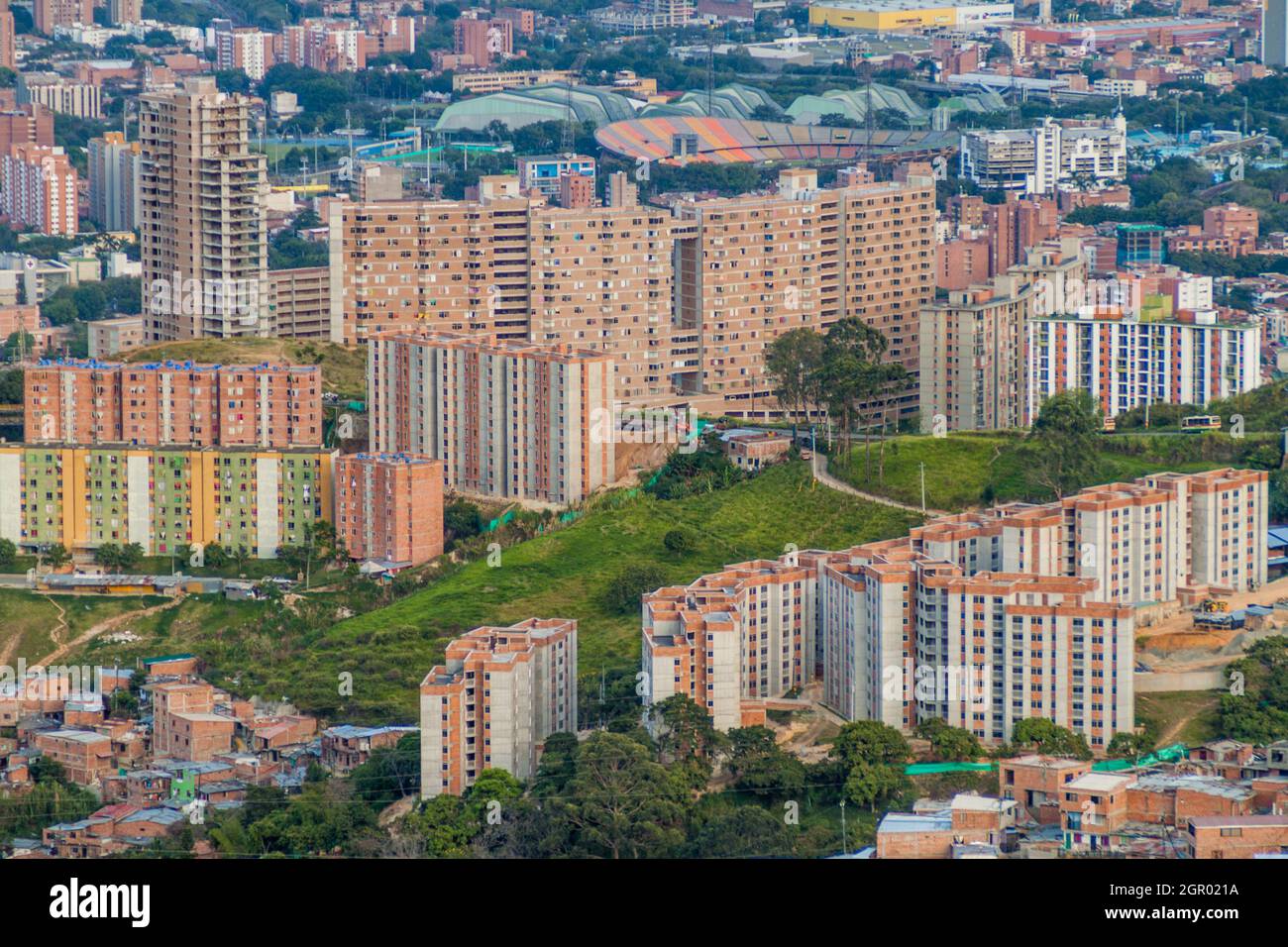 Vue aérienne de Medellin, Colombie Banque D'Images