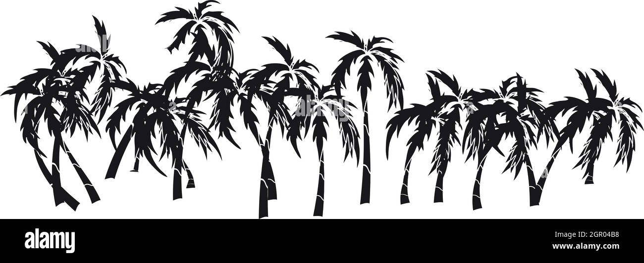 Palmiers dans l'icône de style simple. Illustration de Vecteur Palmiers dans l'icône de style simple. Illustration de Vecteur