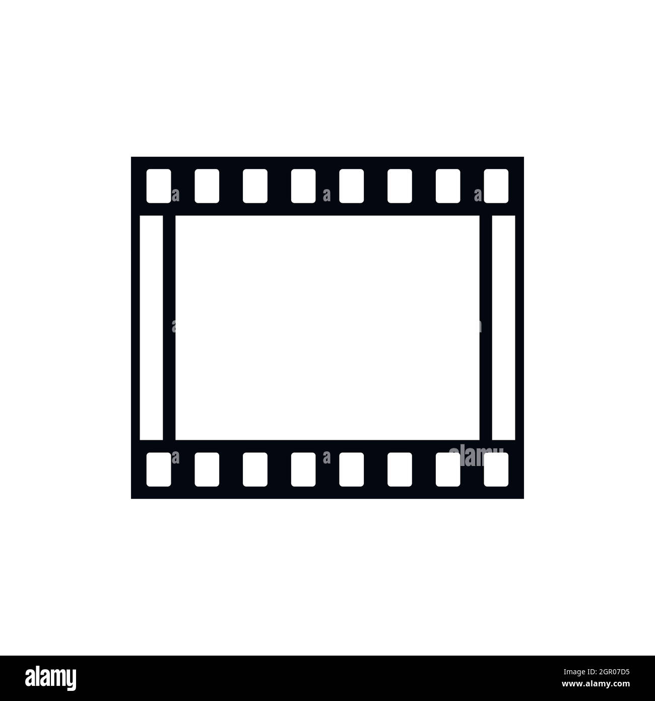 Film avec images l'icône, le style simple Illustration de Vecteur