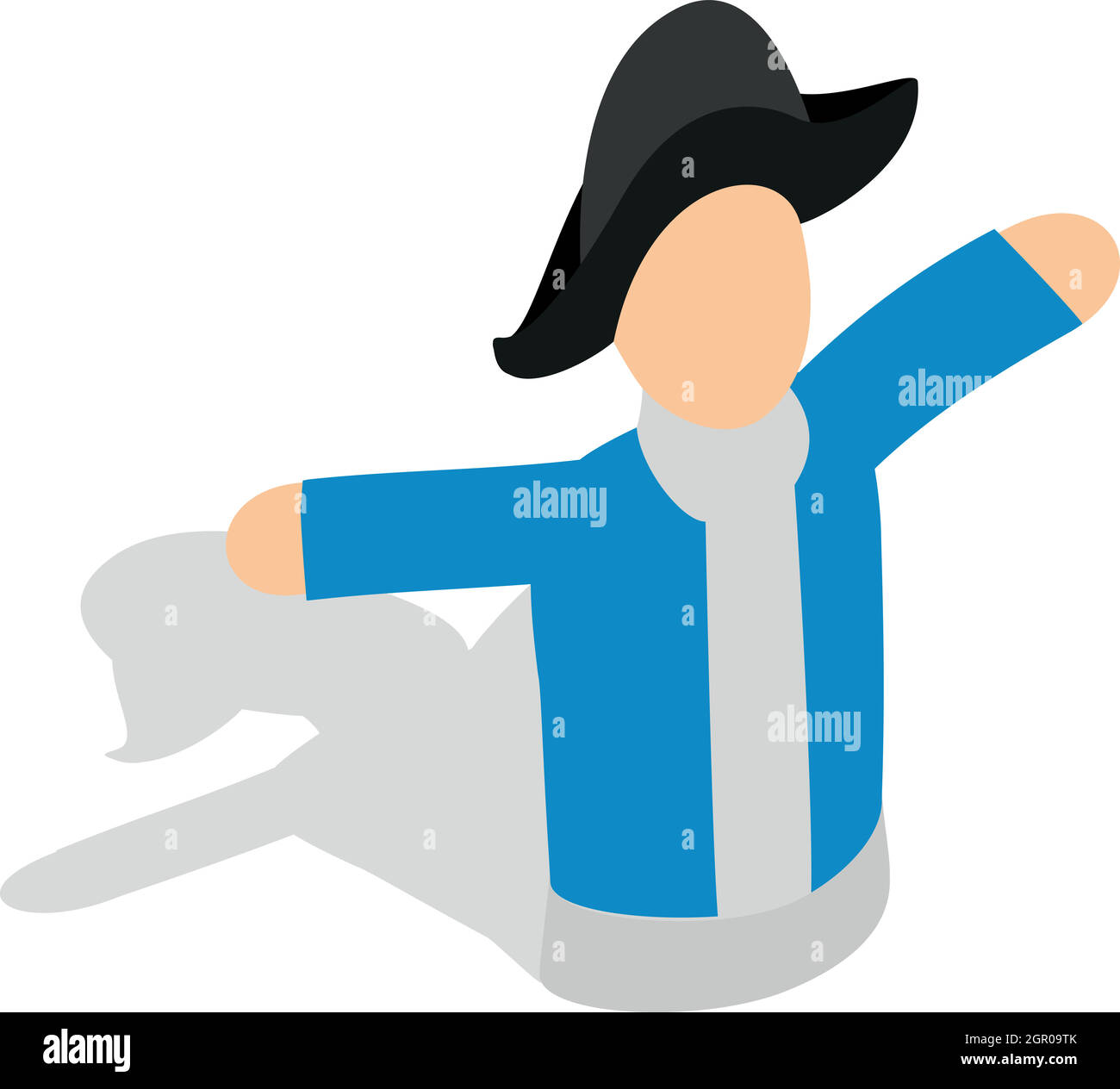 Marionnette à main dans l'icône 3D isométrique style Illustration de Vecteur