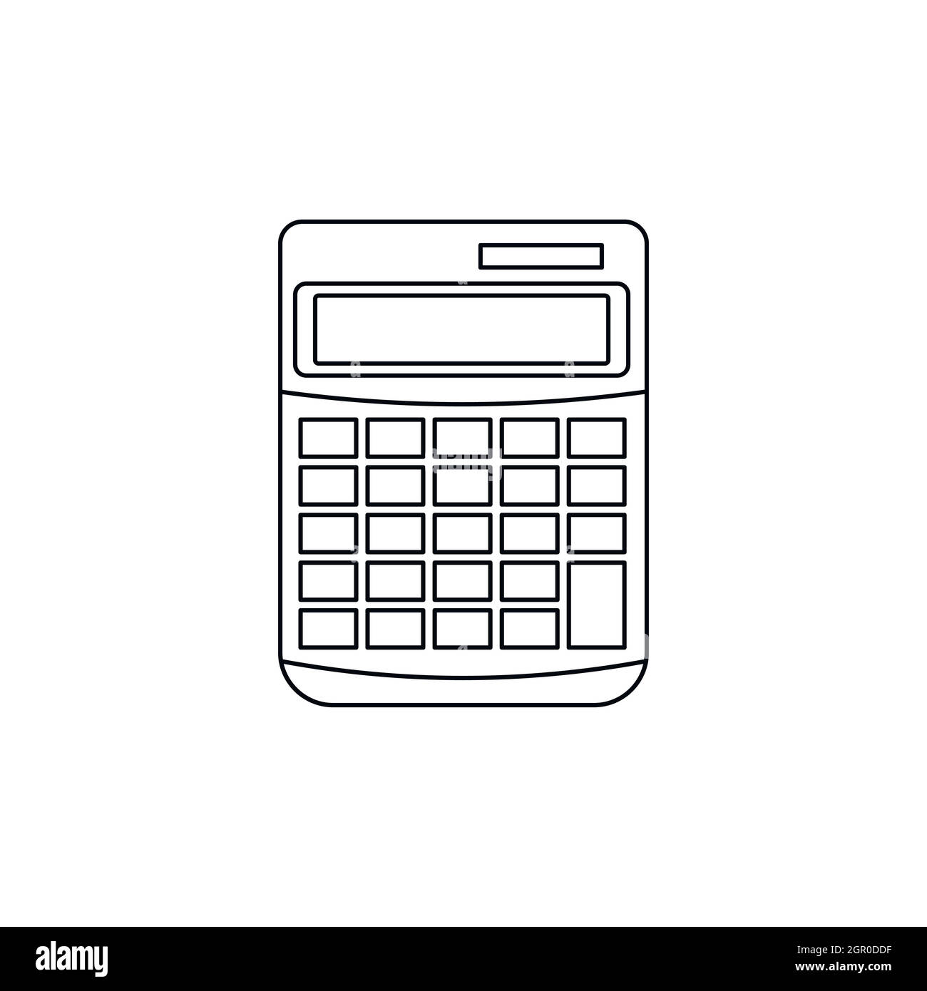 Icône style du contour dans la calculatrice Illustration de Vecteur