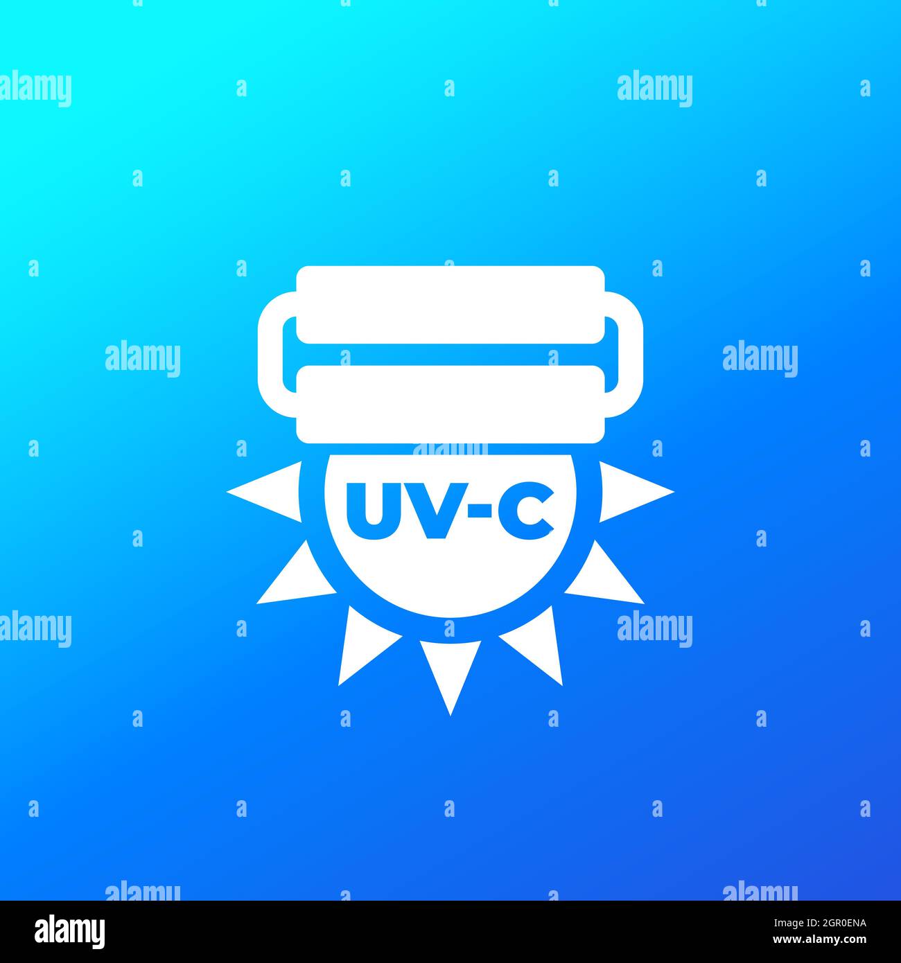 Icône de désinfection de la lumière UV-C, vecteur Illustration de Vecteur