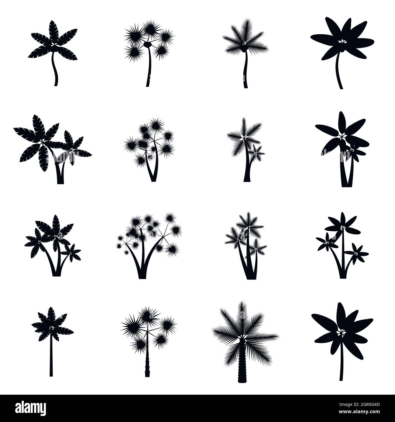 Palmier icons set, le style simple Illustration de Vecteur Palmier icons set, le style simple Illustration de Vecteur