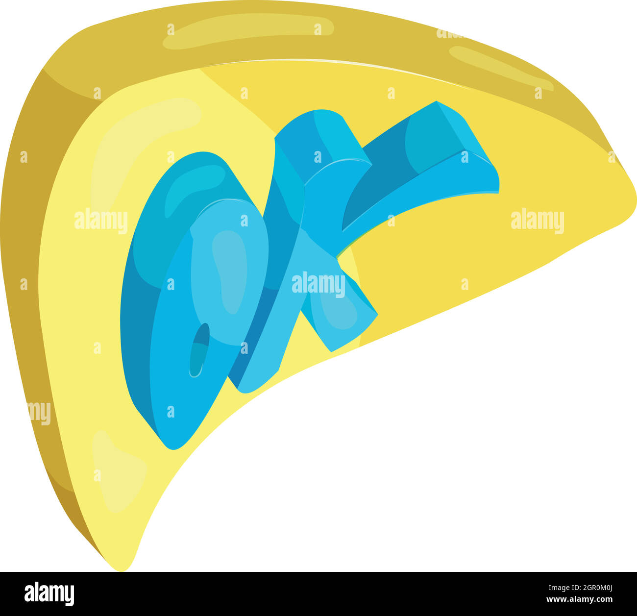 Ok mot dans une bulle, l'icône de style cartoon Illustration de Vecteur