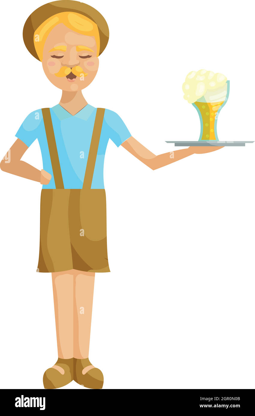 Homme en costume bavarois traditionnel Illustration de Vecteur