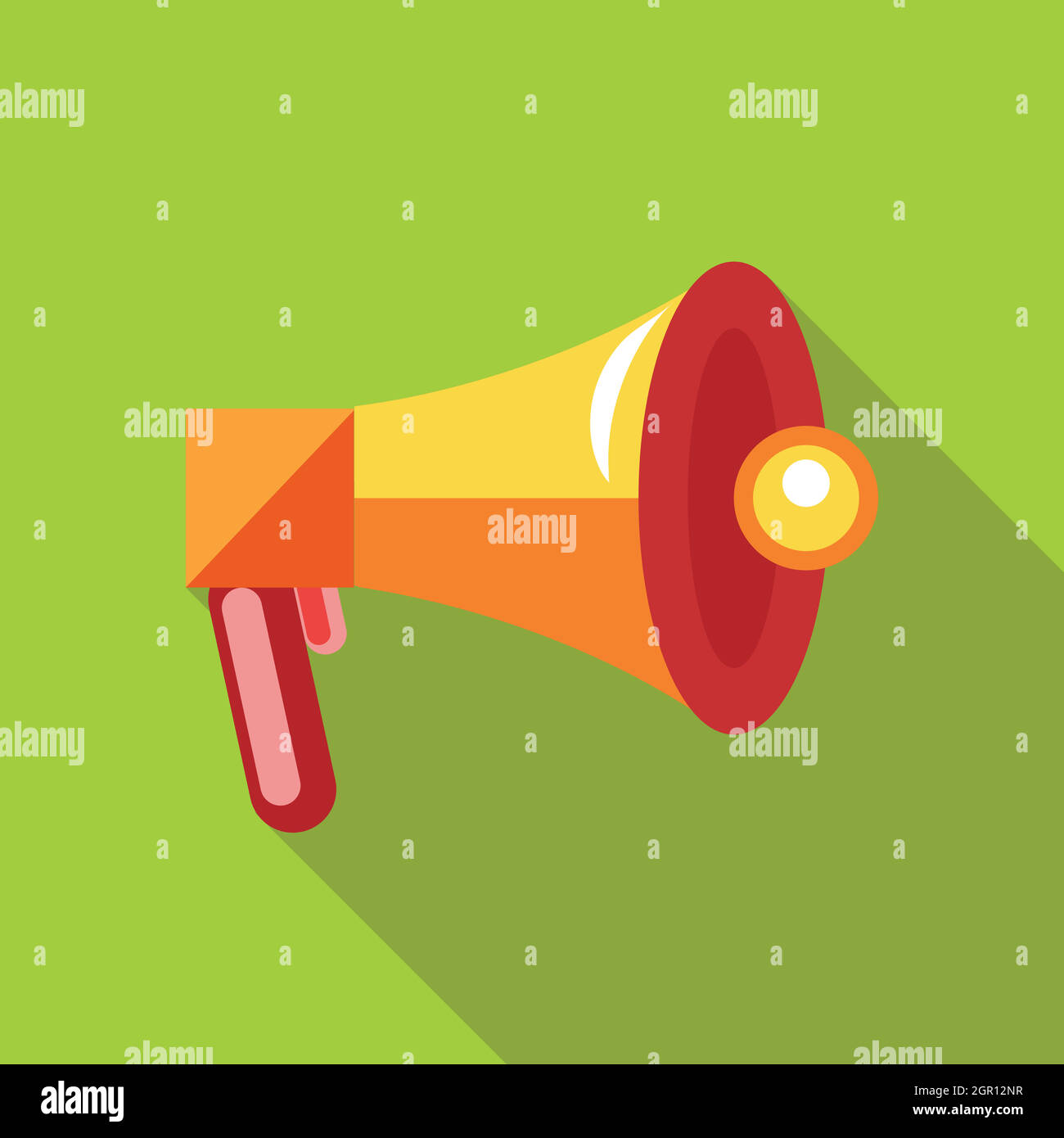 Mégaphone, symbole du haut-parleur de style plat Illustration de Vecteur