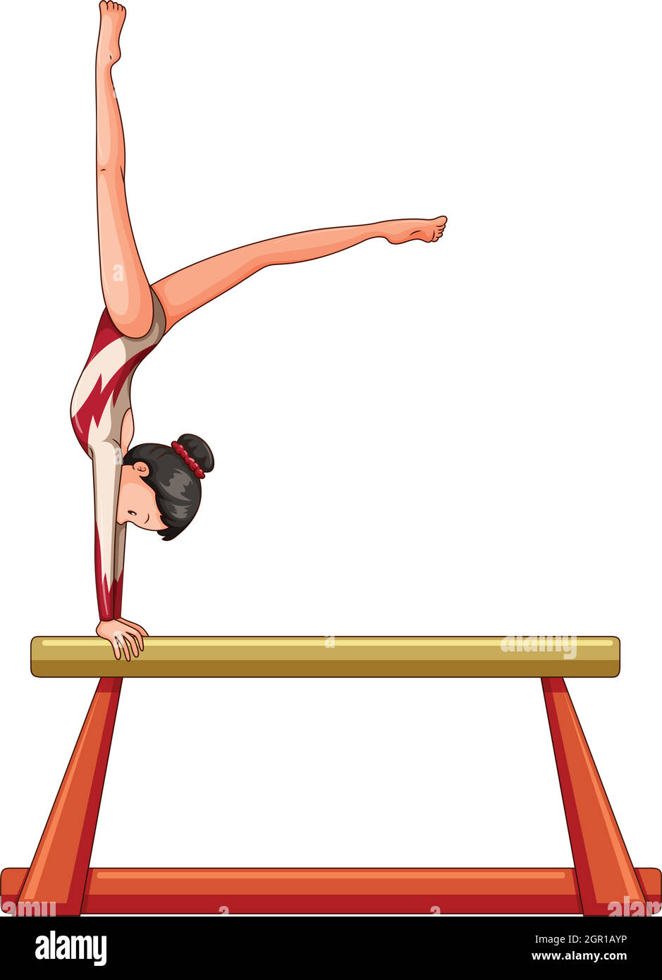 Gymnastique fille sur poutre' Autocollant