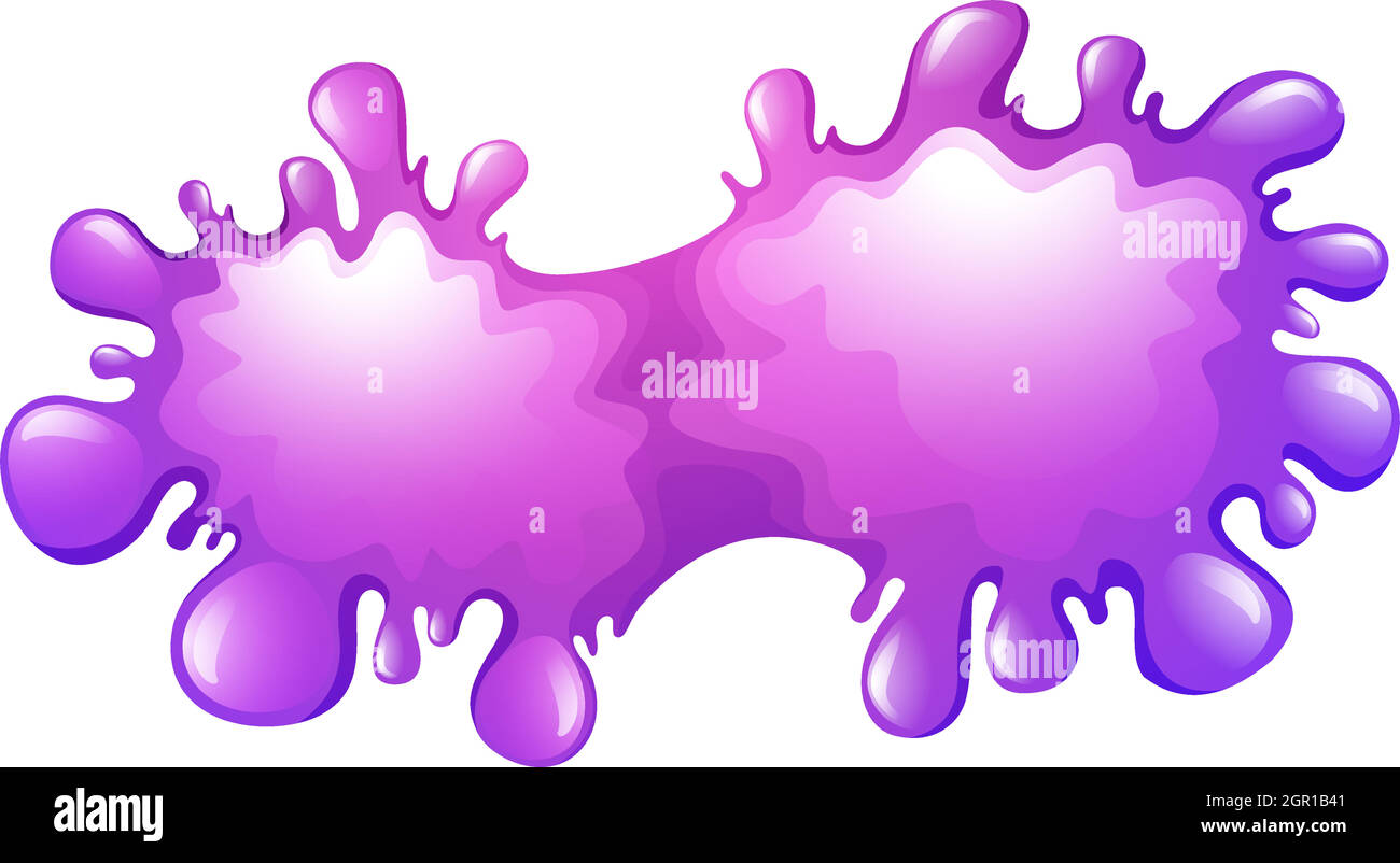 Éclaboussures violettes sur fond blanc Illustration de Vecteur