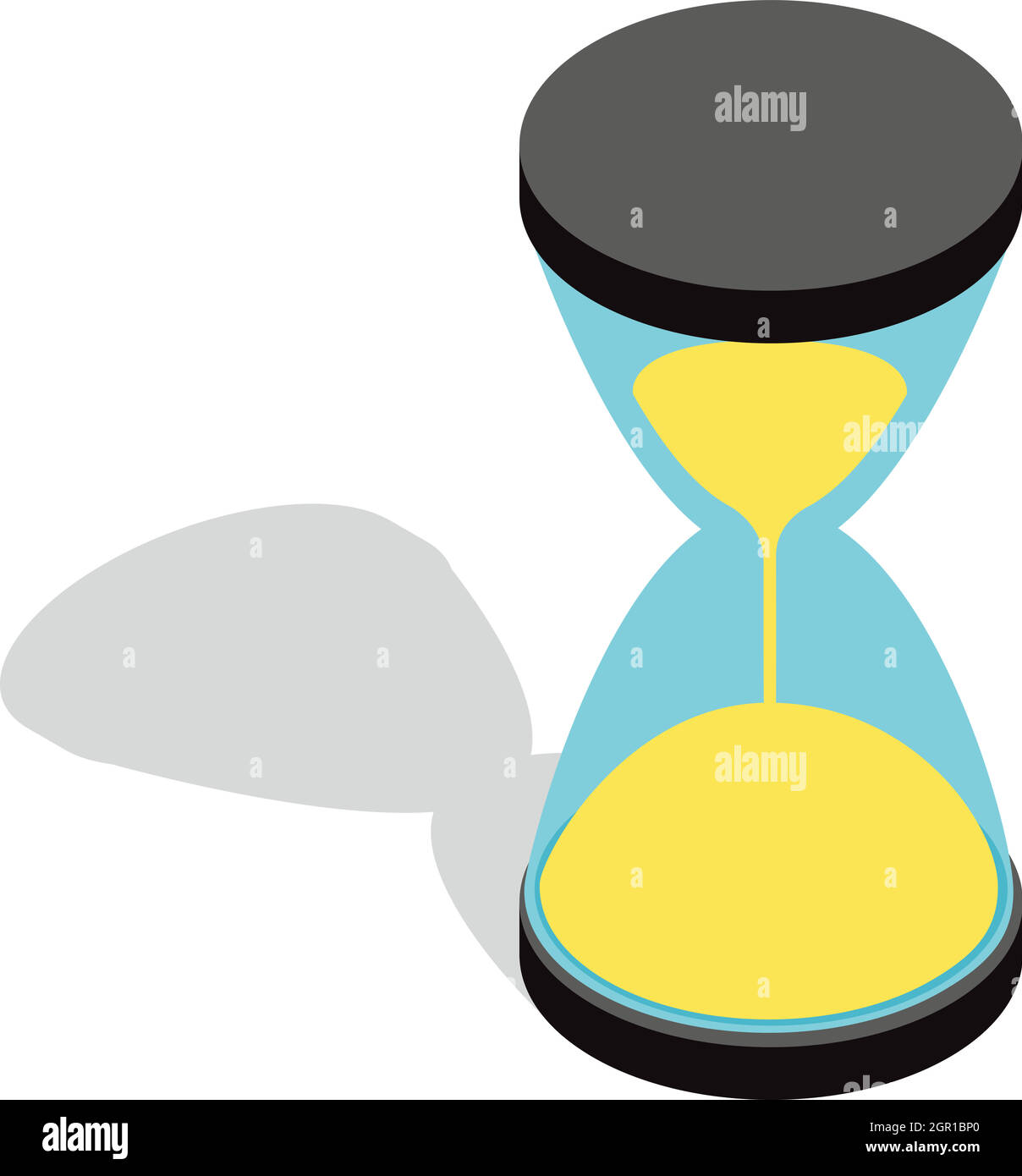 Icône horloge sablier, style 3D isométrique Illustration de Vecteur