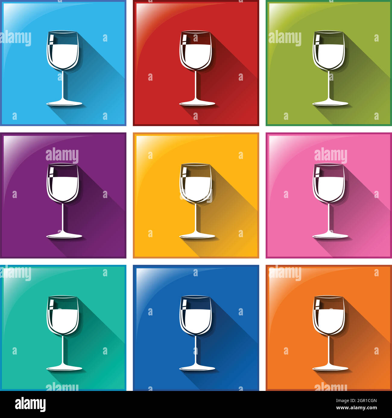 Icônes de boisson Illustration de Vecteur