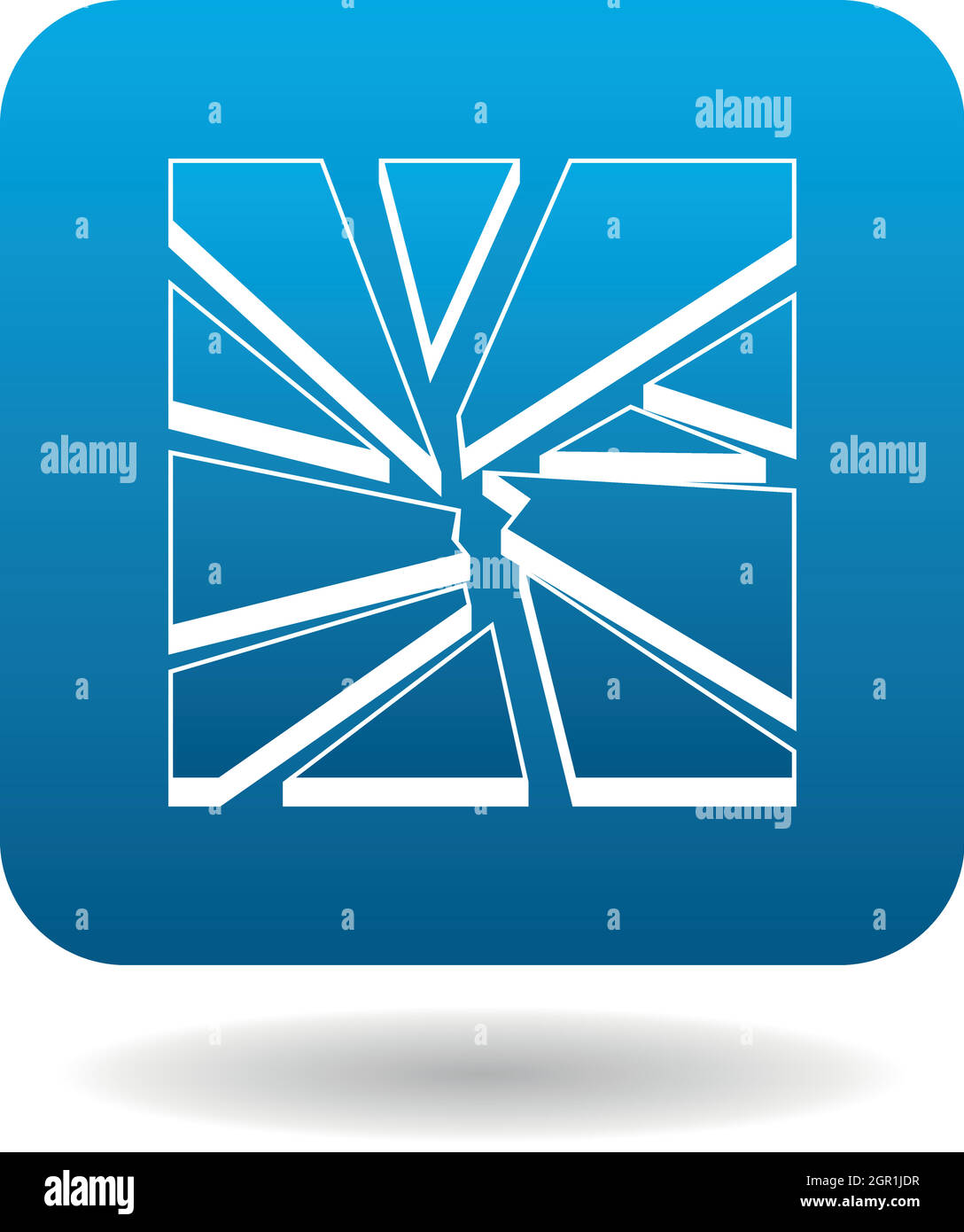 L'icône du verre brisé dans un style simple Illustration de Vecteur
