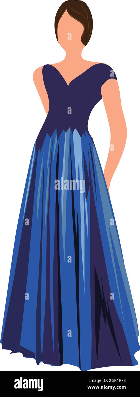 Une fille dans une robe de soirée Illustration de Vecteur