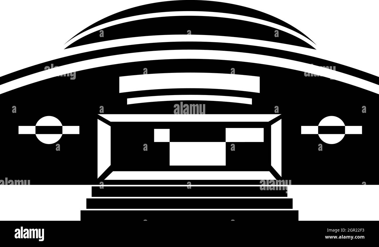Icône bâtiment rond dans un style simple Illustration de Vecteur