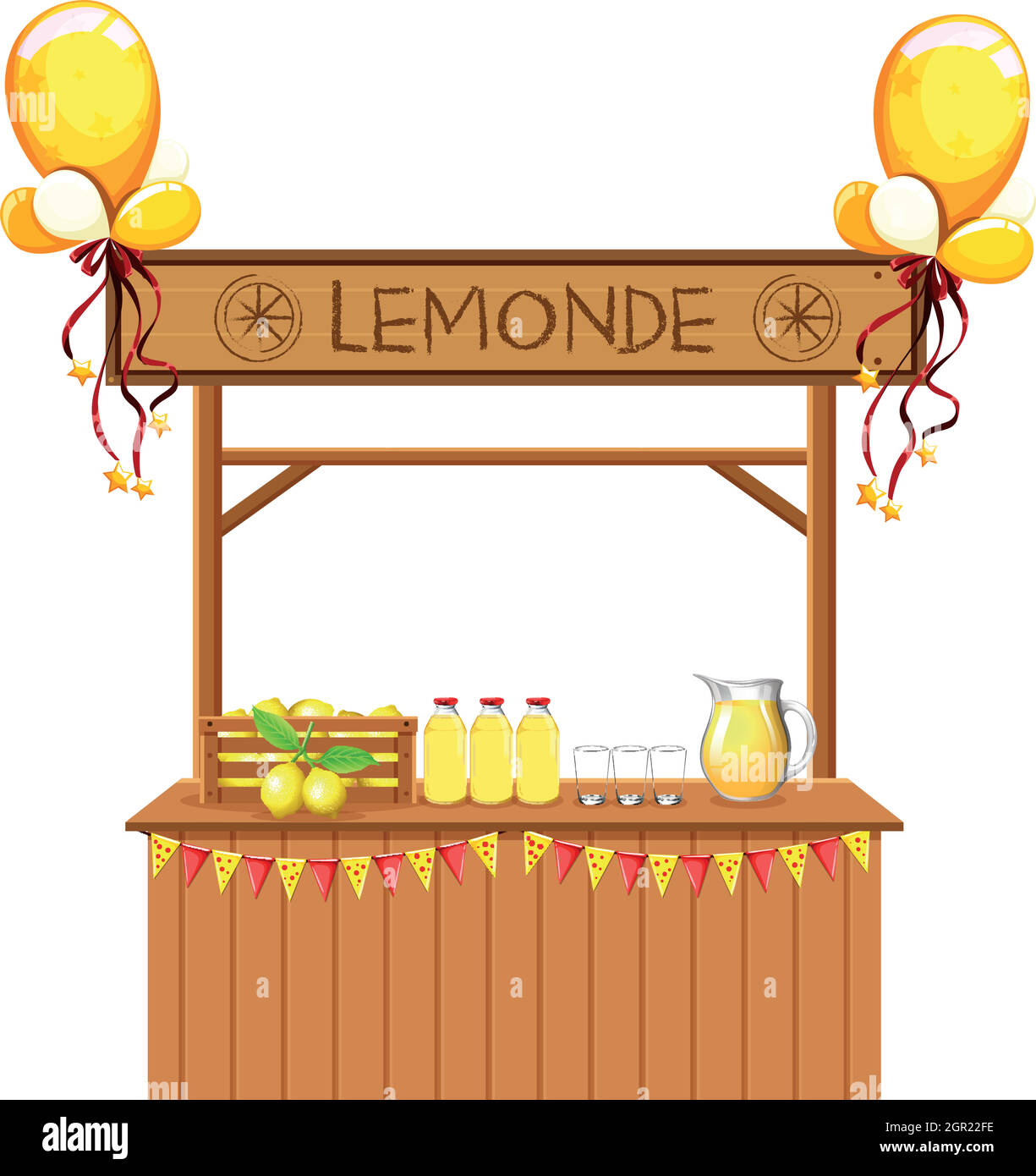 Cale de limonade isolée sur fond blanc Illustration de Vecteur