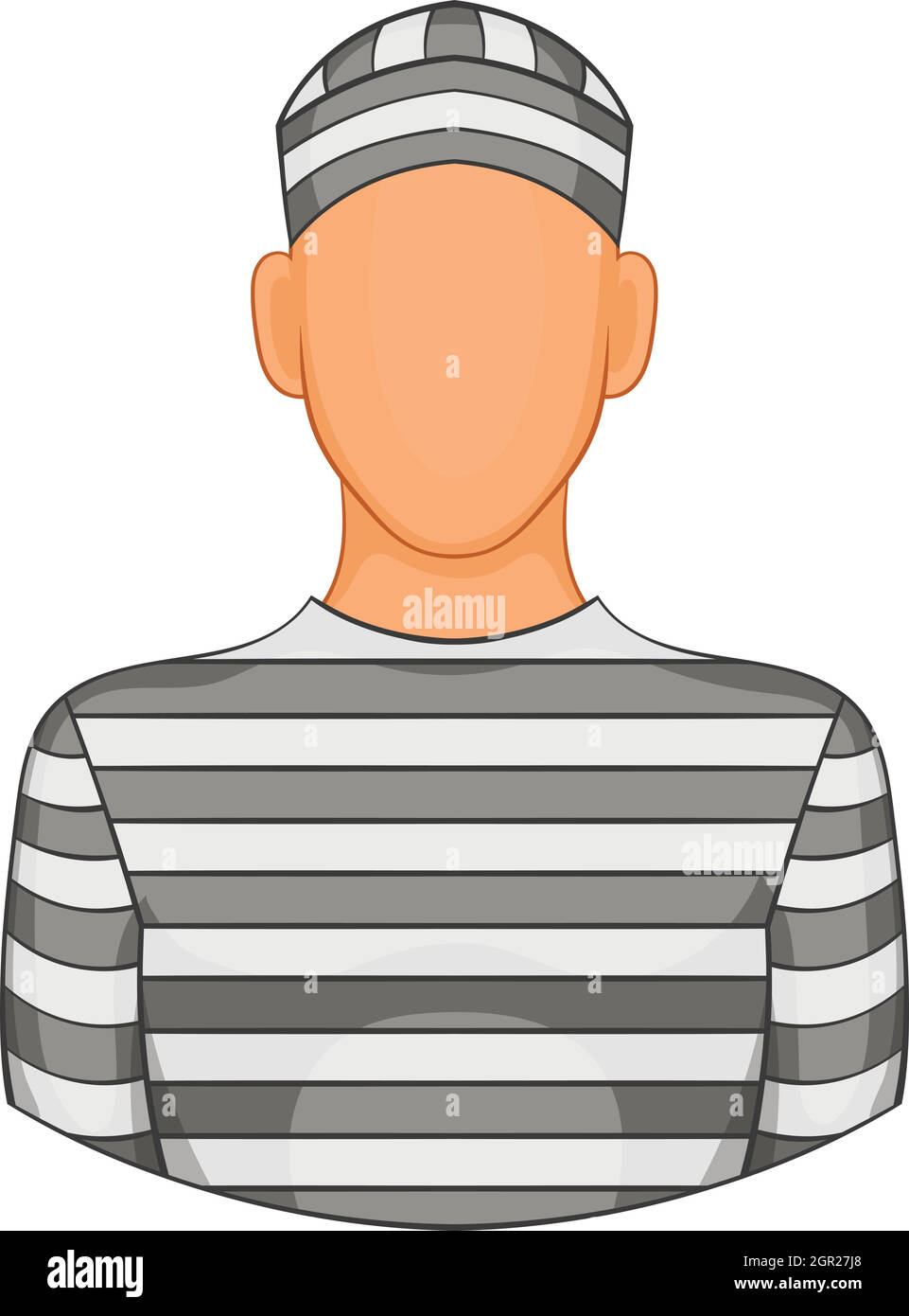 L'icône de style cartoon prisonnier Illustration de Vecteur
