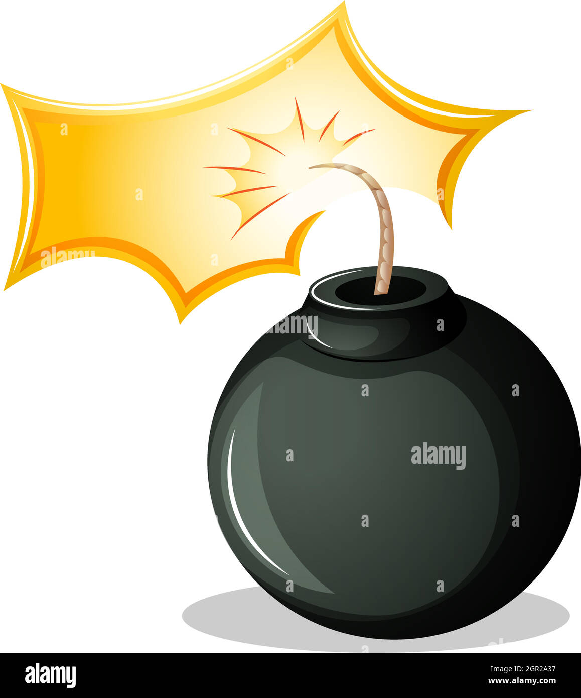 Une bombe explosive ronde Illustration de Vecteur