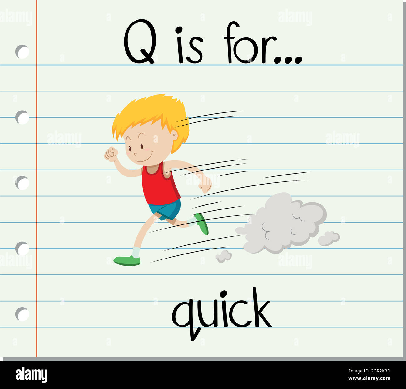 La lettre Q de la carte mémoire est rapide Illustration de Vecteur
