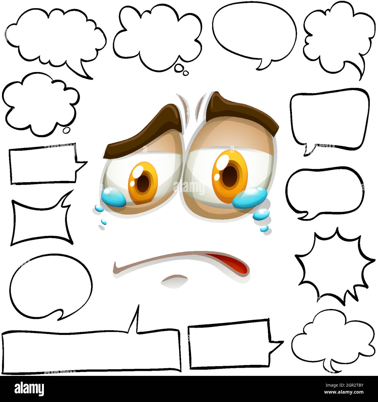 Différentes formes de bulles de parole sur fond blanc Illustration de Vecteur