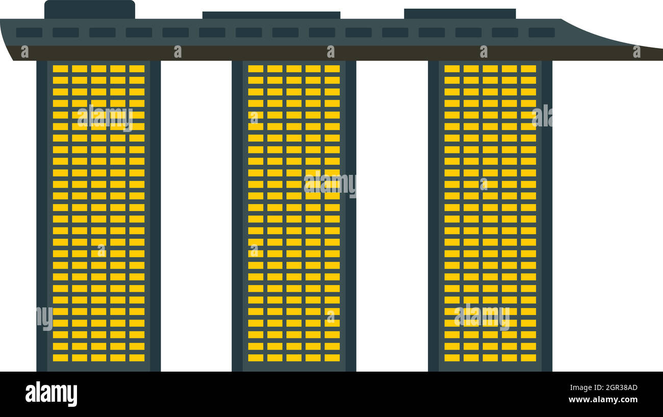 Marina Bay Sands Hotel, icône de Singapour Illustration de Vecteur