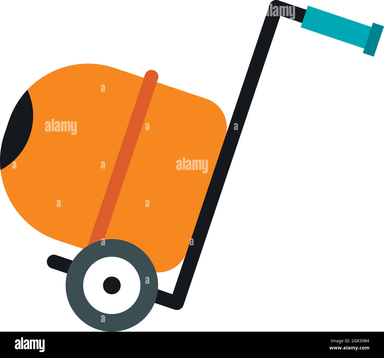 Bétonnière, icône de style plat Illustration de Vecteur