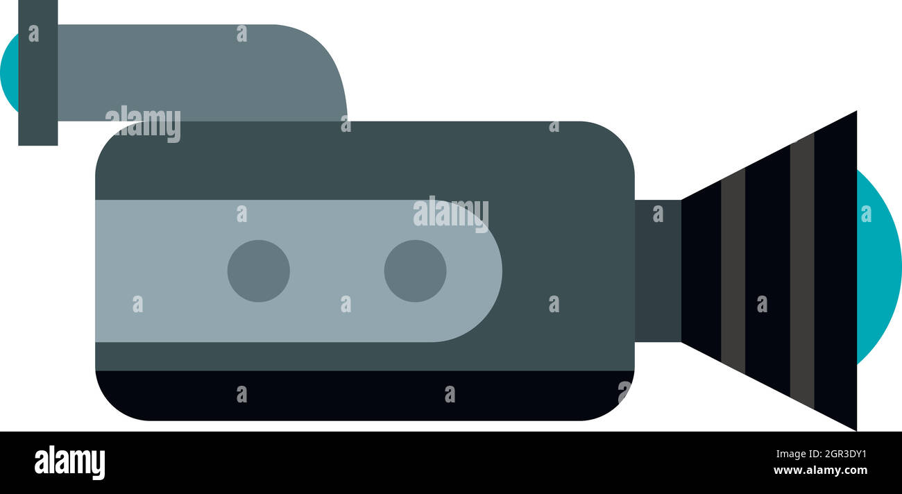 Camescope vidéo avec l'icône de cassette vidéo Illustration de Vecteur