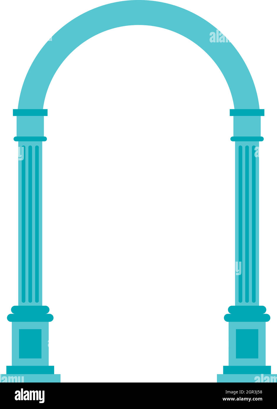 Arc en plein cintre, l'icône de style plat Image Vectorielle Stock - Alamy