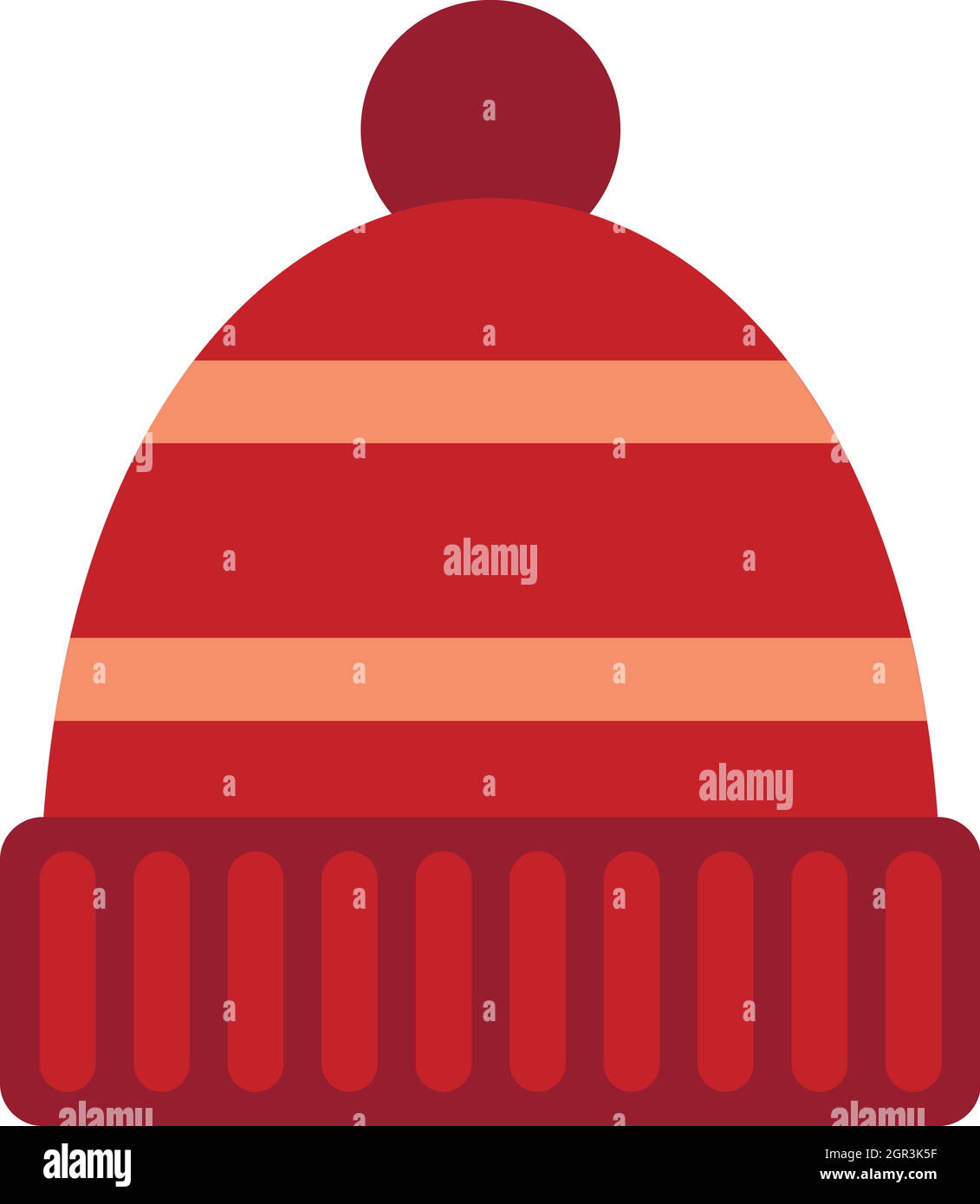 Chapeau d'hiver, l'icône de style plat Illustration de Vecteur