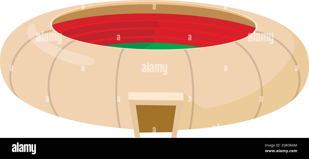 Stade de football, l'icône de style cartoon Illustration de Vecteur
