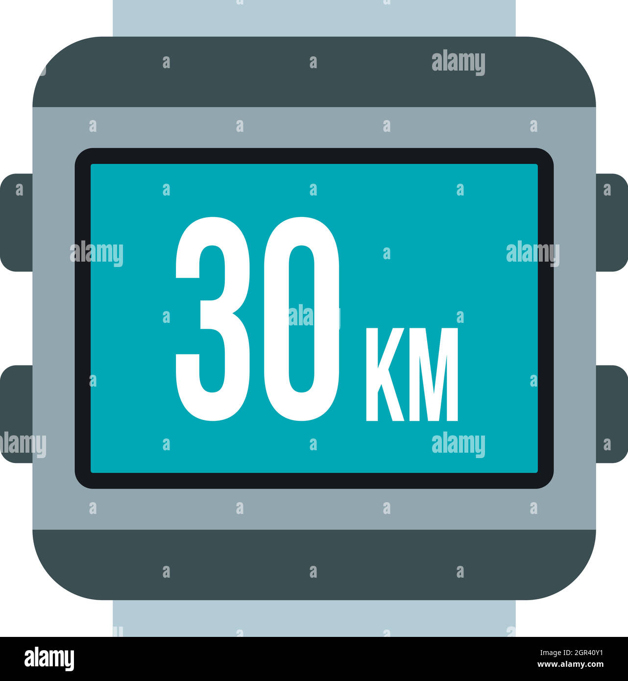 Compteur pour vélo, icône de style plat Illustration de Vecteur