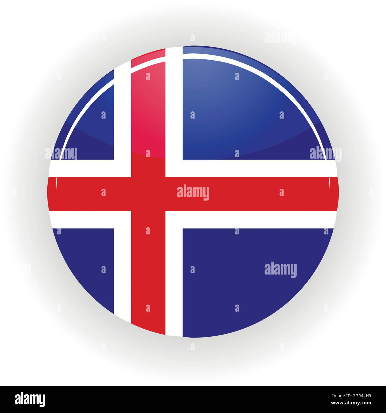 L'Islande cercle icône Illustration de Vecteur
