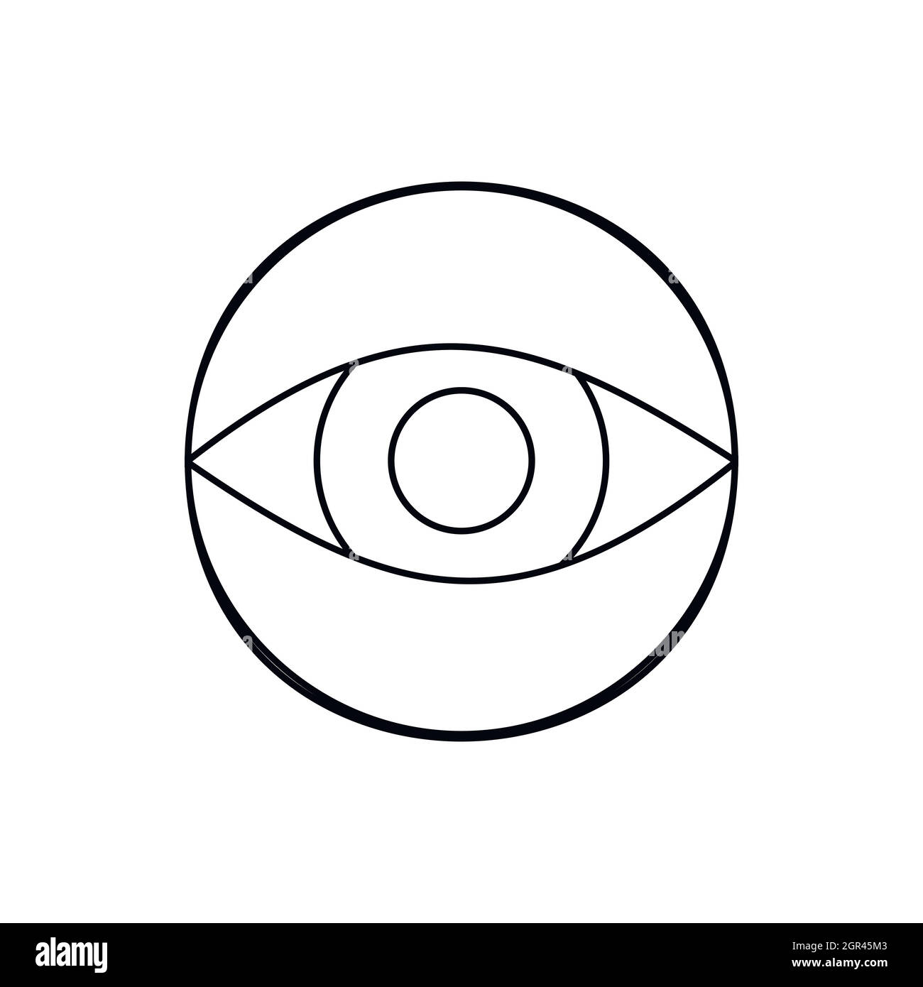 L'icône de caméra cachée, style contour Illustration de Vecteur