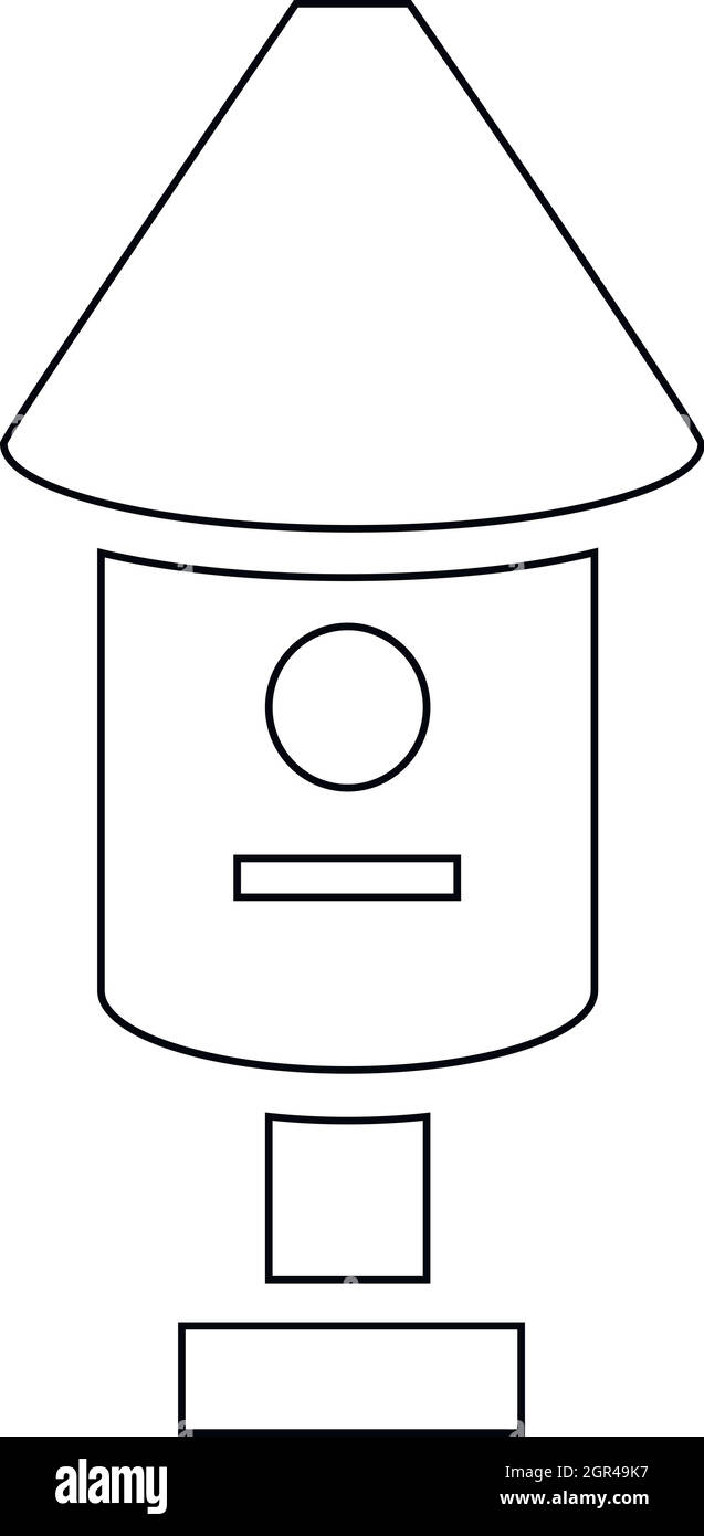 L'icône de la ruche, style contour Illustration de Vecteur