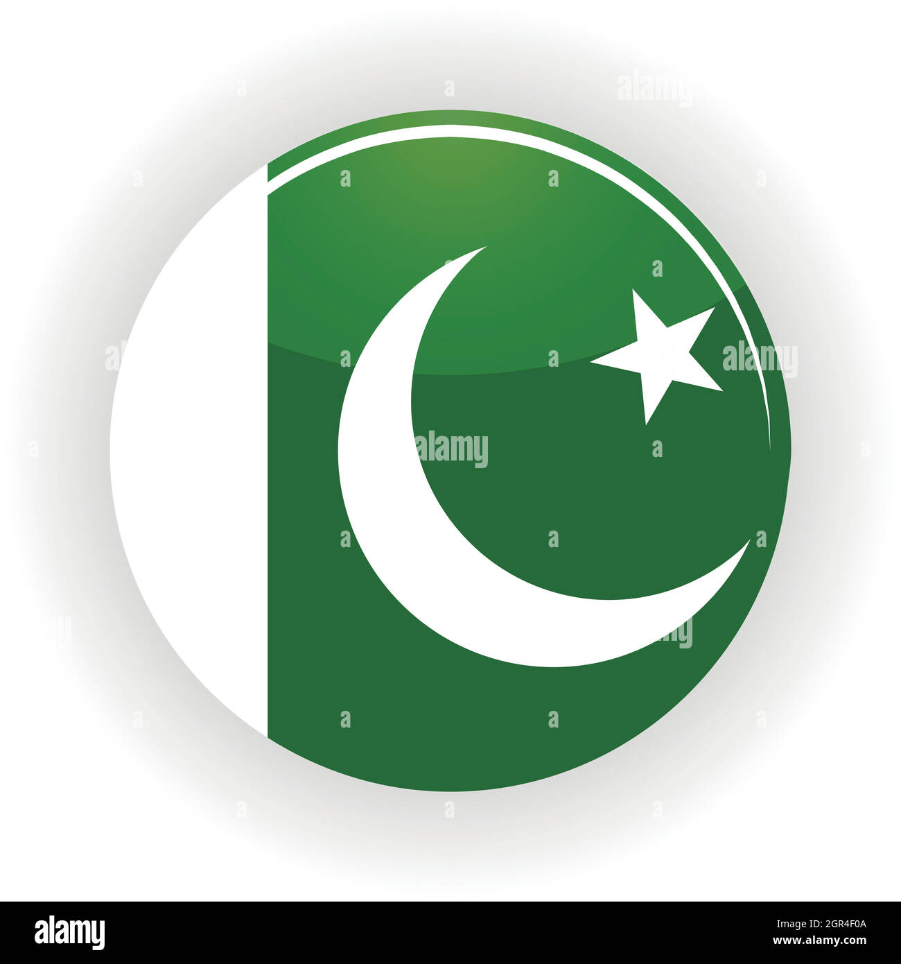 Cercle icône Pakistan Illustration de Vecteur