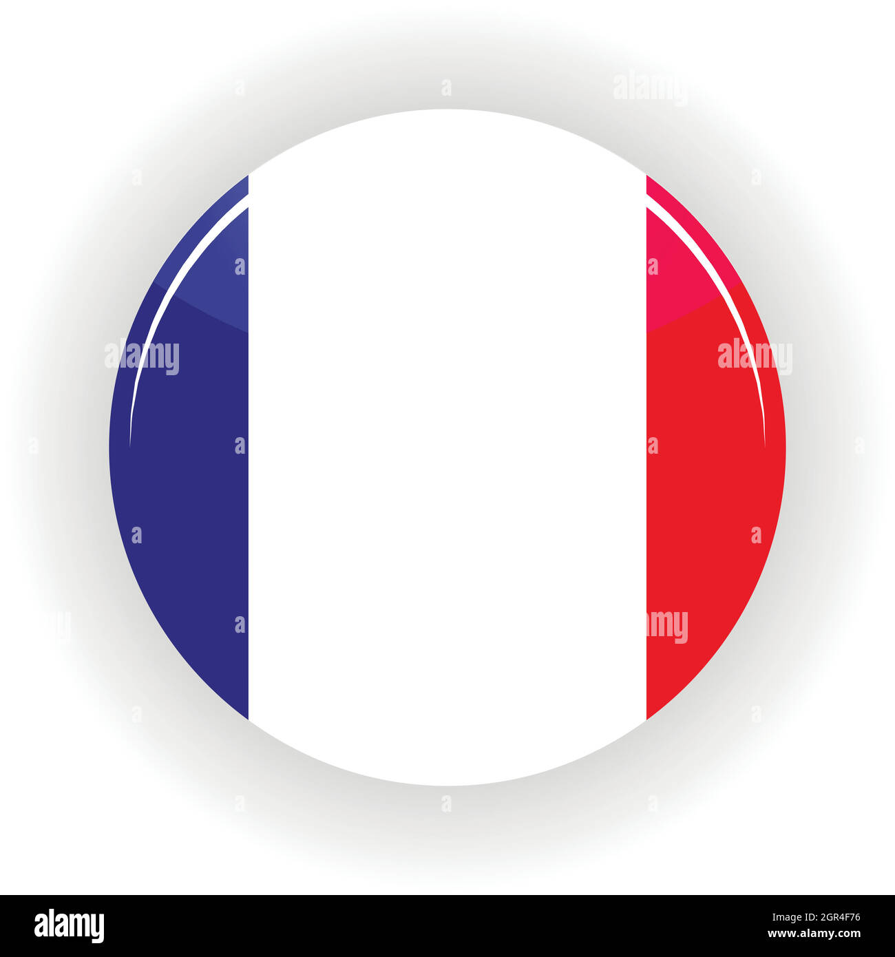 France cercle icône Illustration de Vecteur