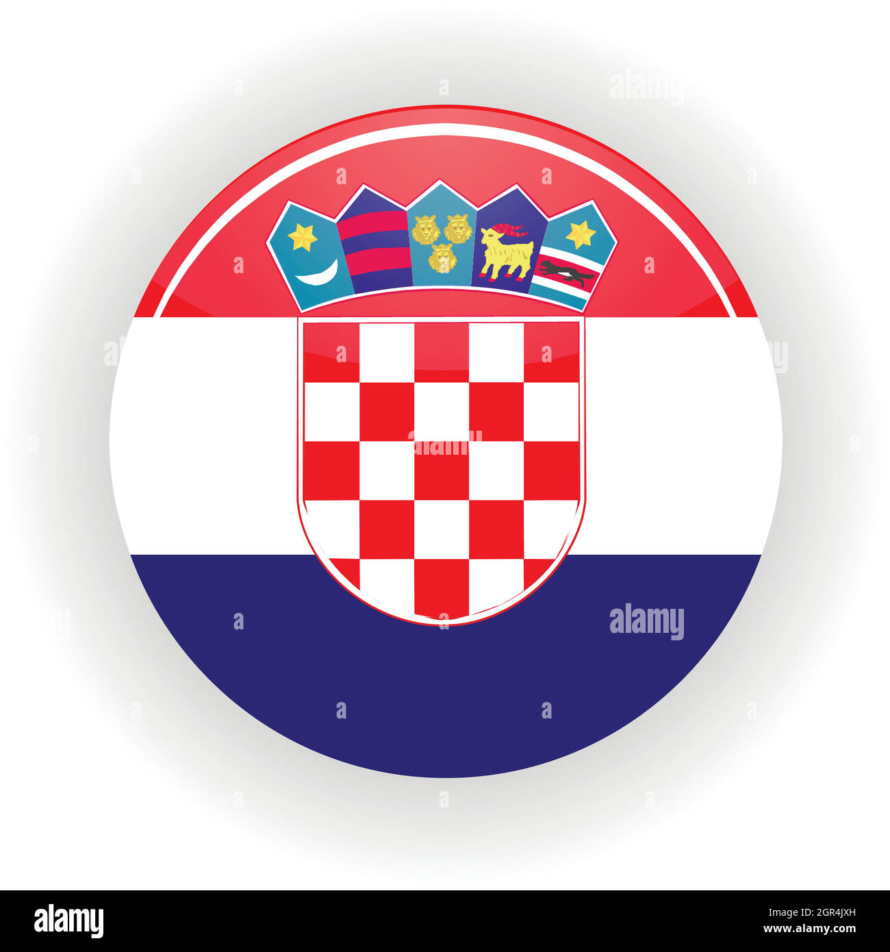 Croatie cercle icône Illustration de Vecteur