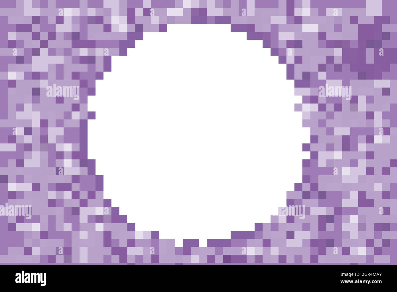Cadre rond sur fond violet Illustration de Vecteur