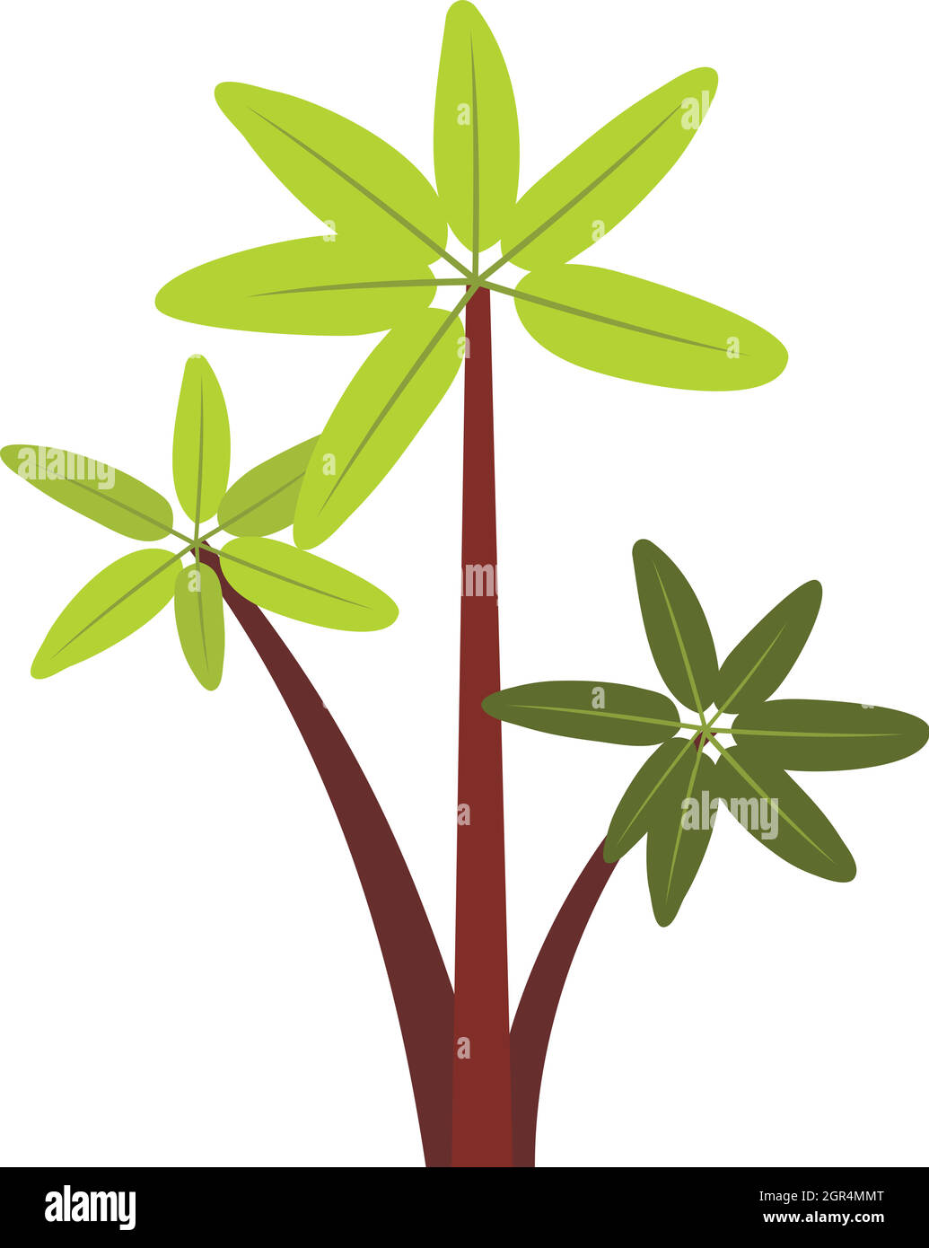 Palmier, icône de style plat Illustration de Vecteur