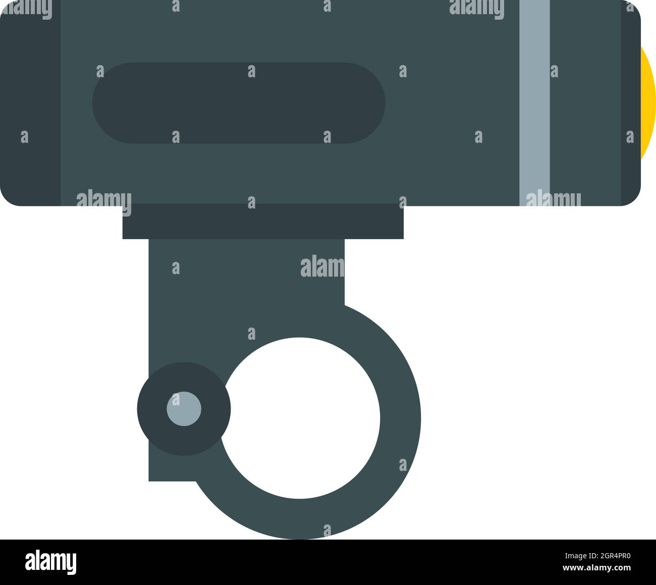 La lumière de vélo, l'icône de style plat Illustration de Vecteur