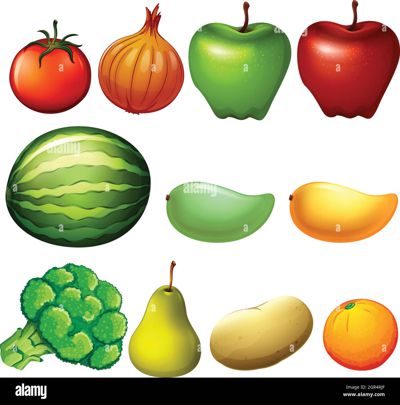 Différents fruits Illustration de Vecteur