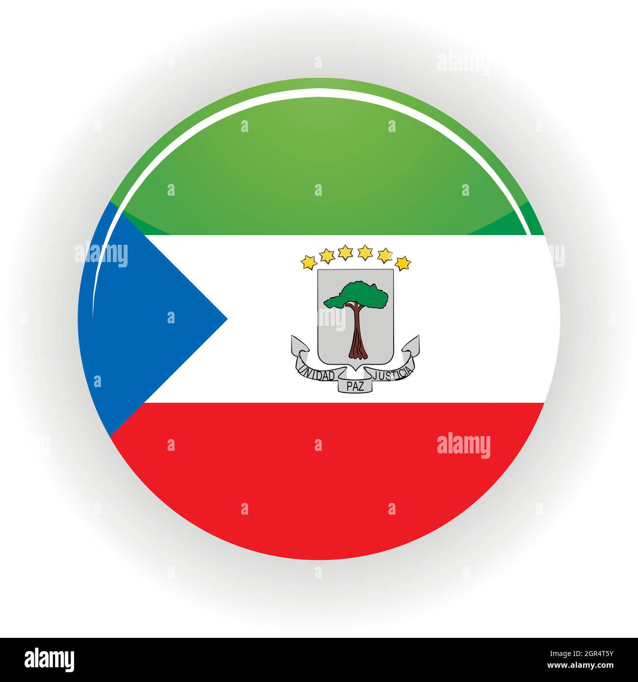 La Guinée équatoriale cercle icône Illustration de Vecteur