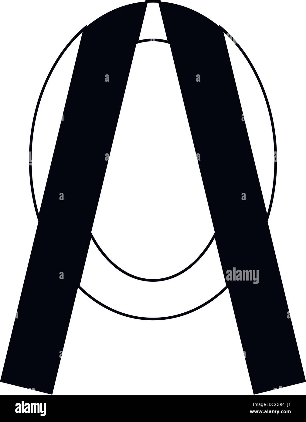 Couronne de Memorial, l'icône de style simple. Illustration de Vecteur