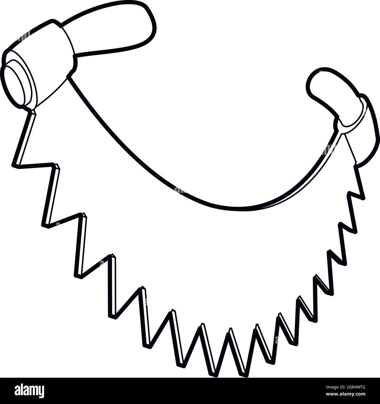 Vu avec deux poignées, l'icône de style contour Illustration de Vecteur