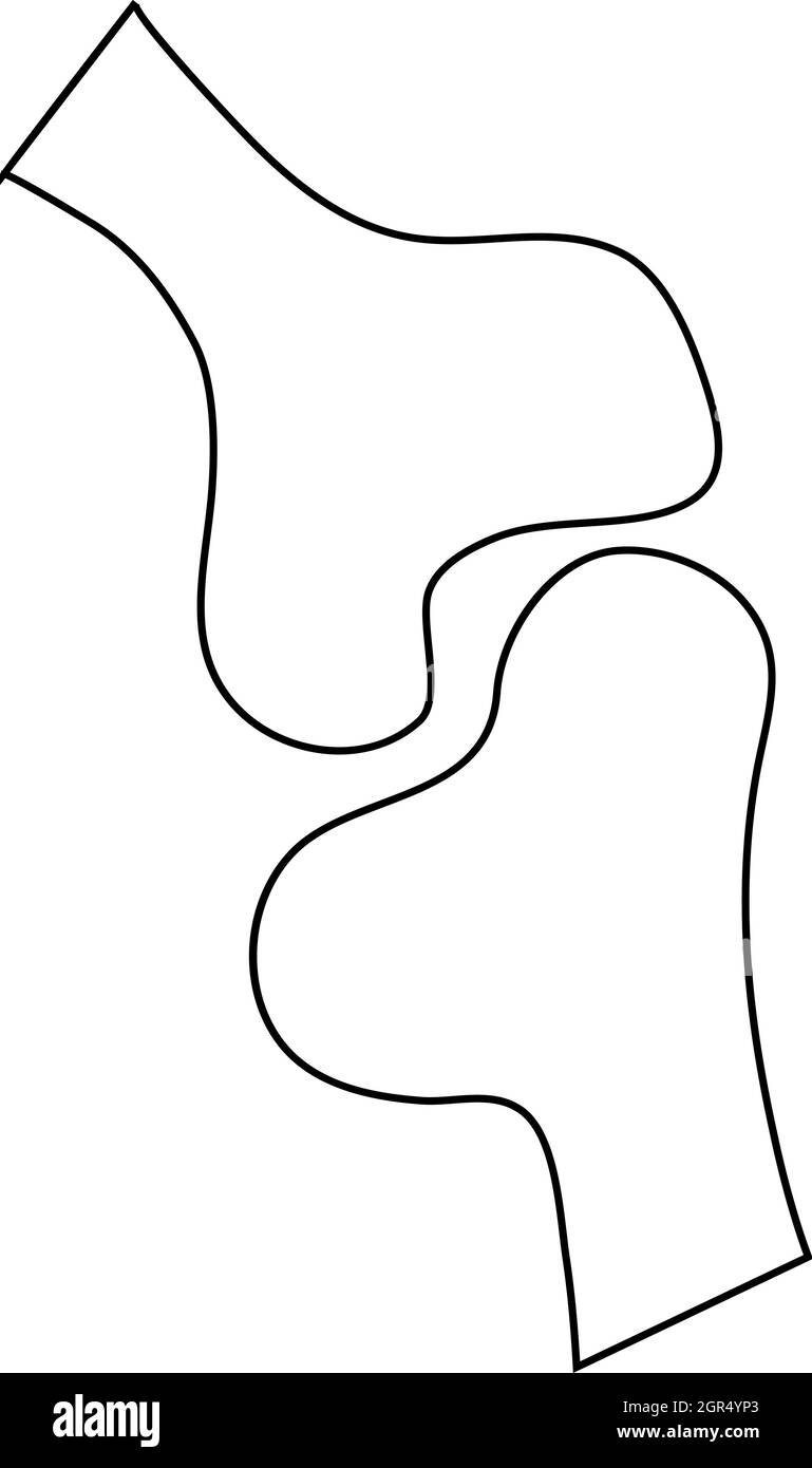 Icône style du contour, les os Illustration de Vecteur
