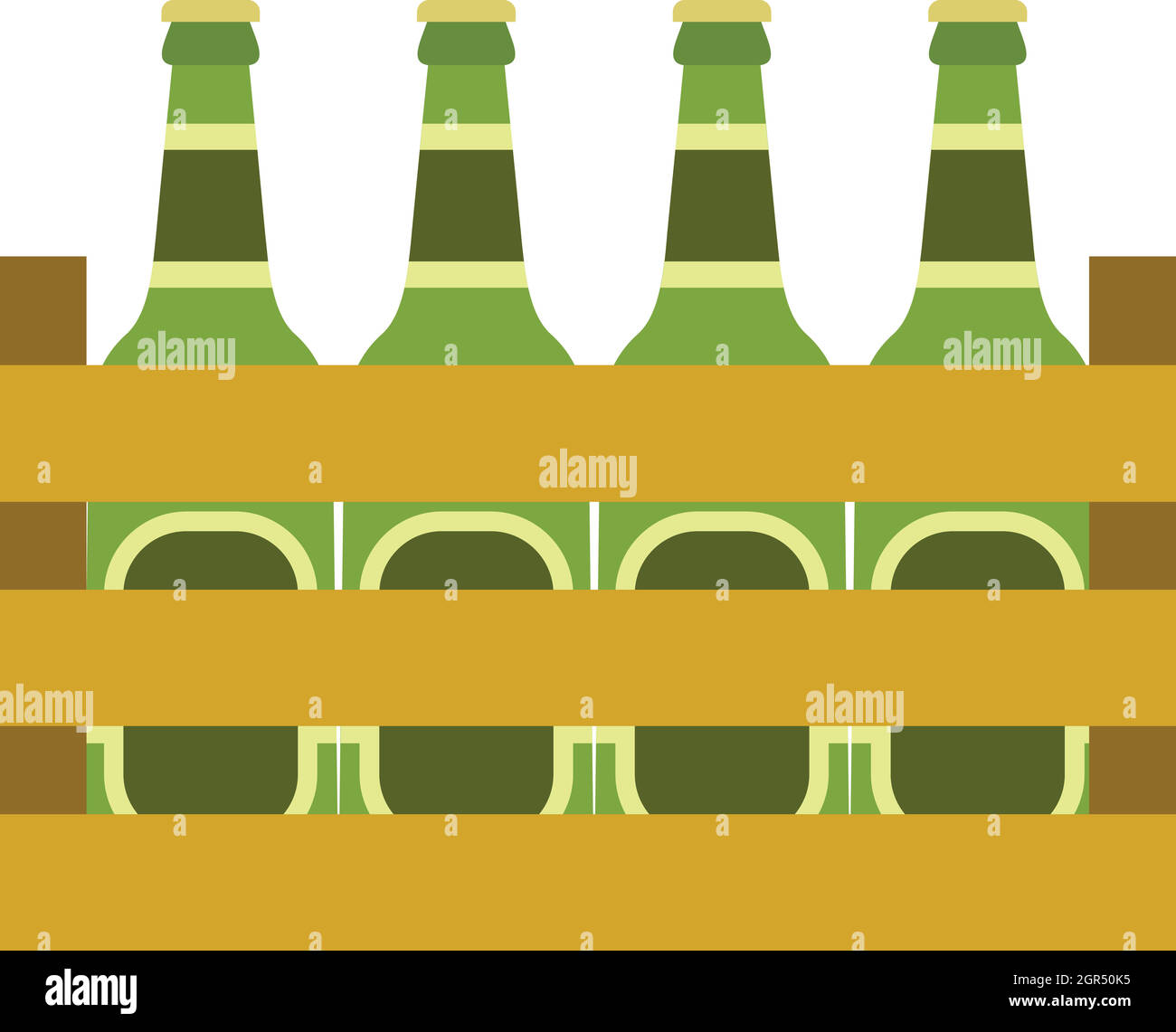 Pack de bière, l'icône de style plat Illustration de Vecteur