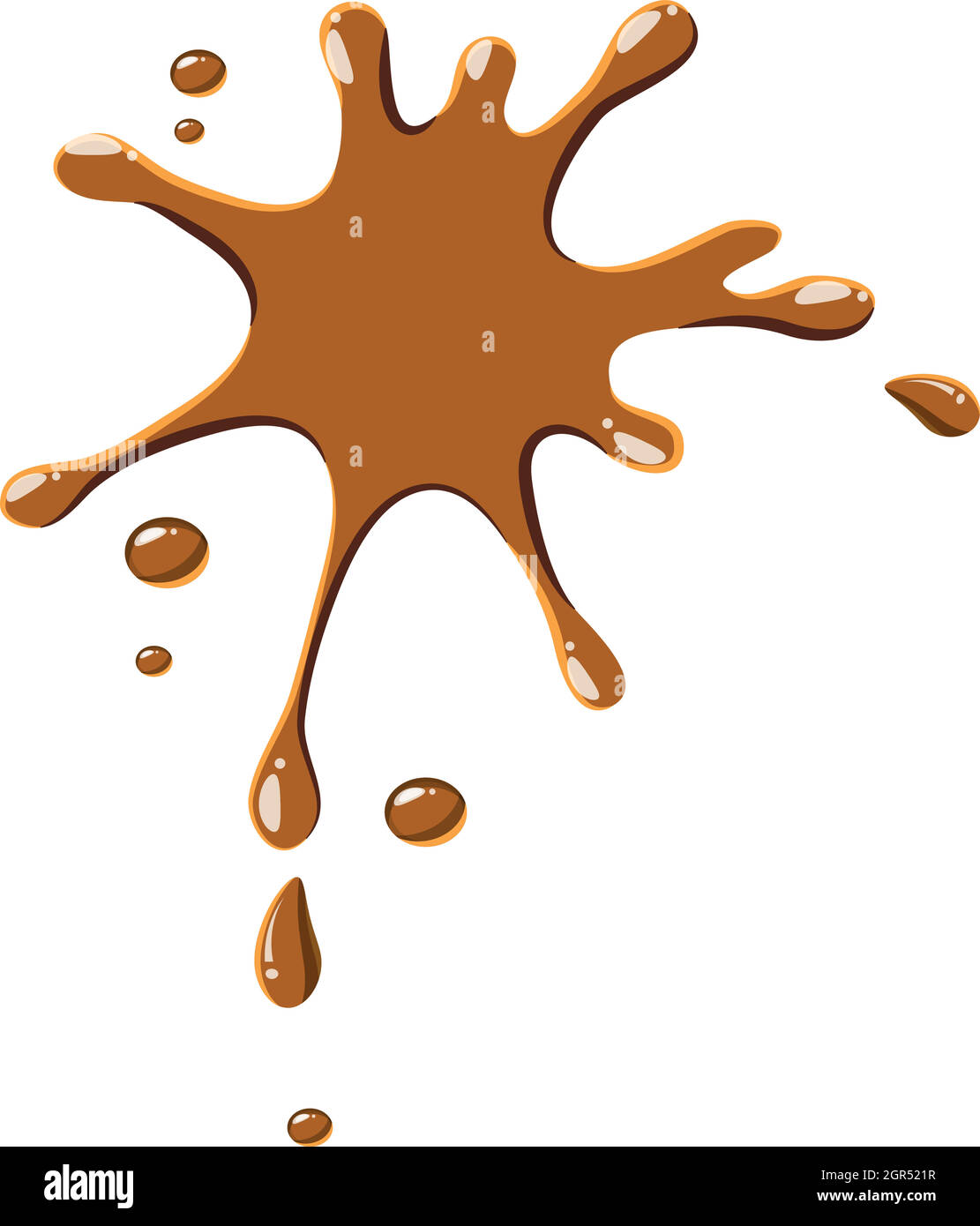 Brown gouttes d'icône caramel Illustration de Vecteur