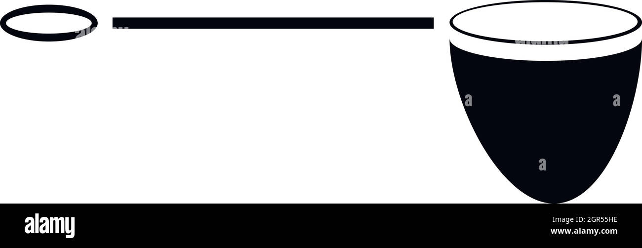 Net pour l'icône de pêche dans un style simple Illustration de Vecteur