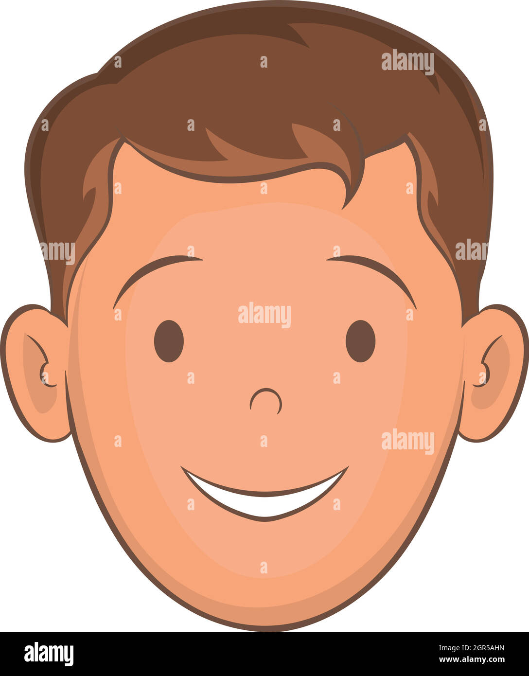 Face à l'icône de l'homme coupe de cheveux, style cartoon Illustration de Vecteur Face à l'icône de l'homme coupe de cheveux, style cartoon Illustration de Vecteur