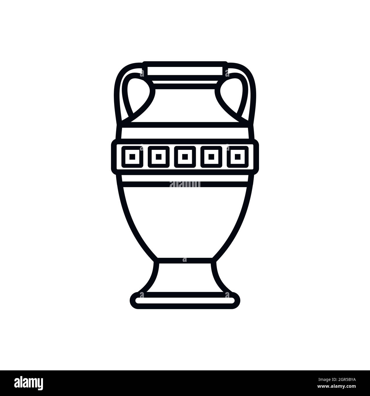 Vase antique style du contour, icône Illustration de Vecteur