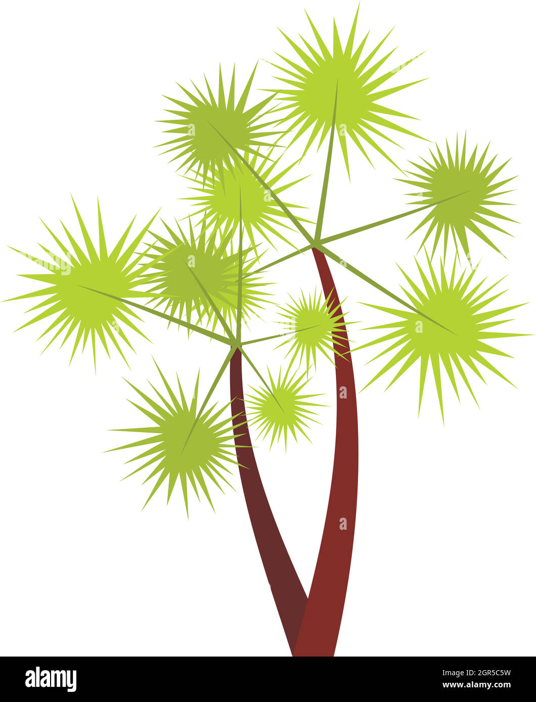 Le figuier, l'icône Palm style plat Illustration de Vecteur Le figuier, l'icône Palm style plat Illustration de Vecteur